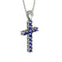 Timeless Classic Sapphire Gold Cross Necklace - Ezekiel No. 15