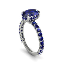 Oval-Cut Halo Sapphire Timeless Elegance Engagement Ring - Kelsey No. 75 image 1