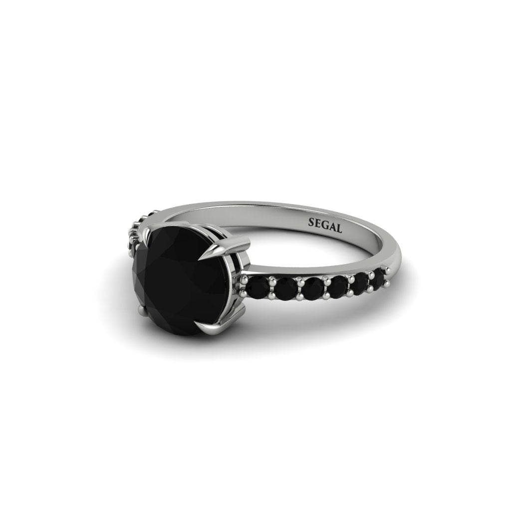 Traditional Black Diamond Engagement Ring - Elaine No. 39