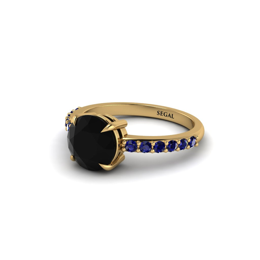 Traditional Black Diamond Engagement Ring - Elaine No. 67