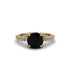 Traditional Black Diamond Engagement Ring - Elaine No. 7