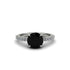 Traditional Black Diamond Engagement Ring - Elaine No. 9