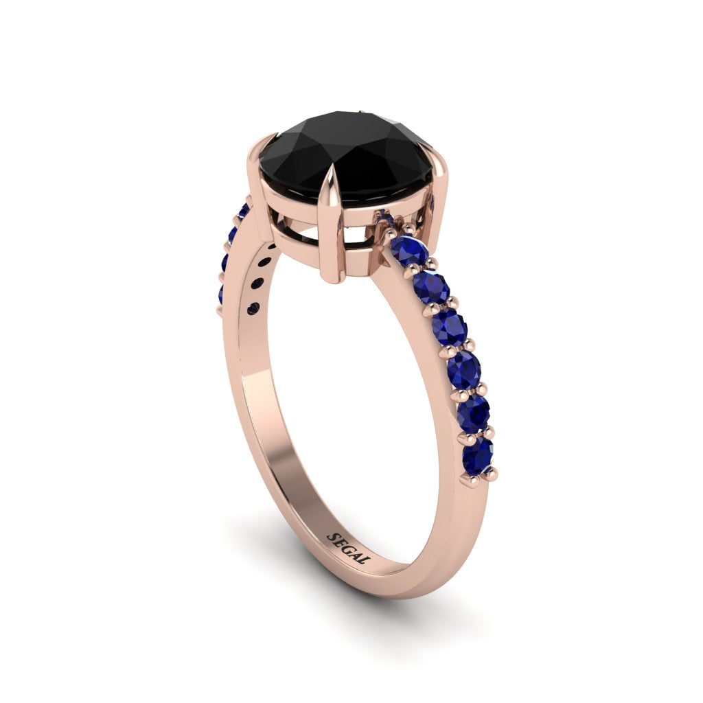 Traditional Black Diamond Engagement Ring - Elaine No. 68