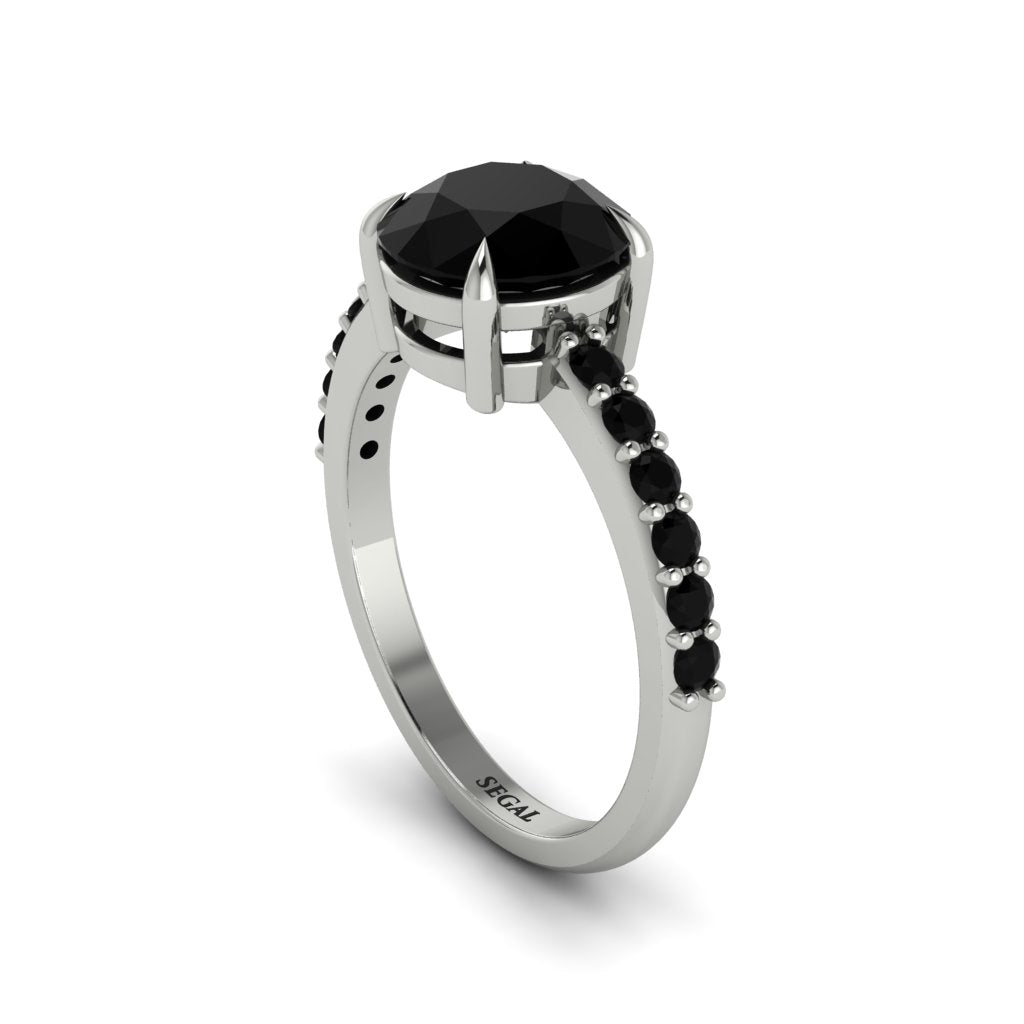Traditional Black Diamond Engagement Ring - Elaine No. 39