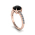 Traditional Black Diamond Engagement Ring - Elaine No. 8