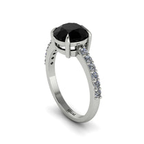 Traditional Black Diamond Engagement Ring - Elaine No. 9 image 1