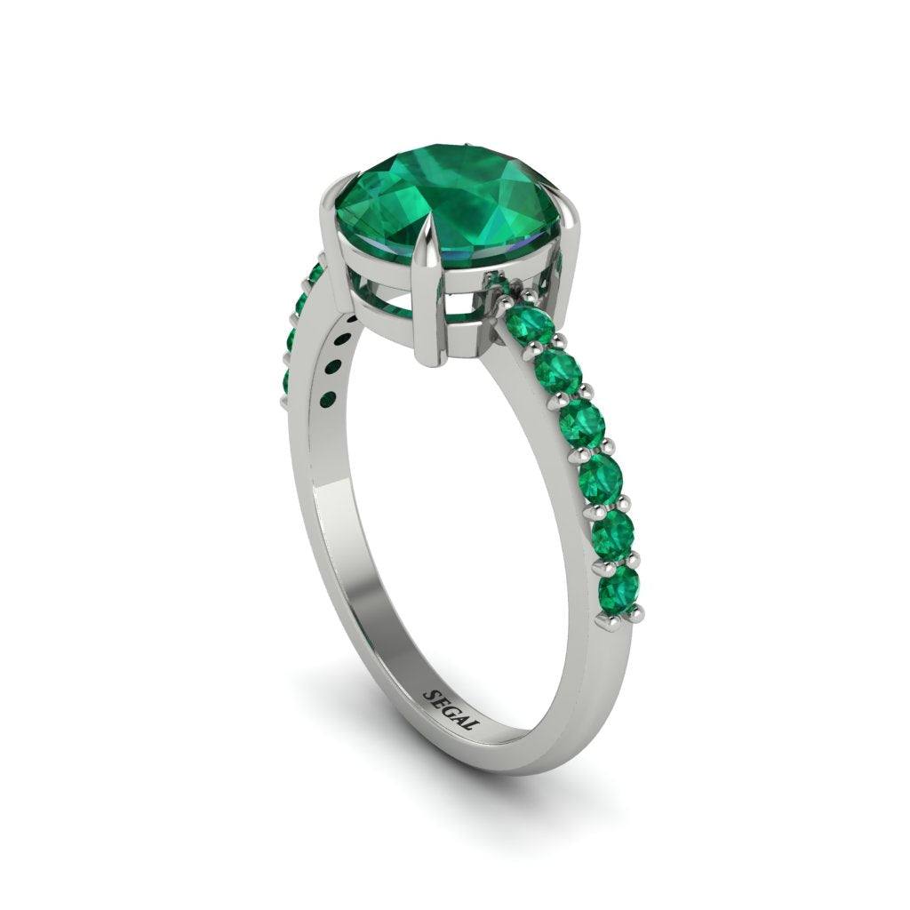 Traditional Emerald Engagement Ring - Elaine No. 21