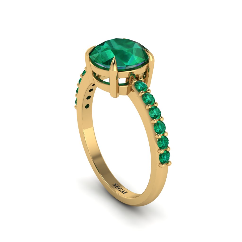 Traditional Emerald Engagement Ring - Elaine No. 19