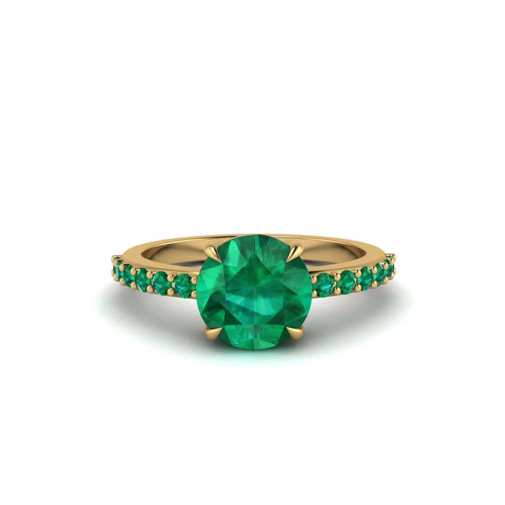 Traditional Emerald Engagement Ring - Elaine No. 19