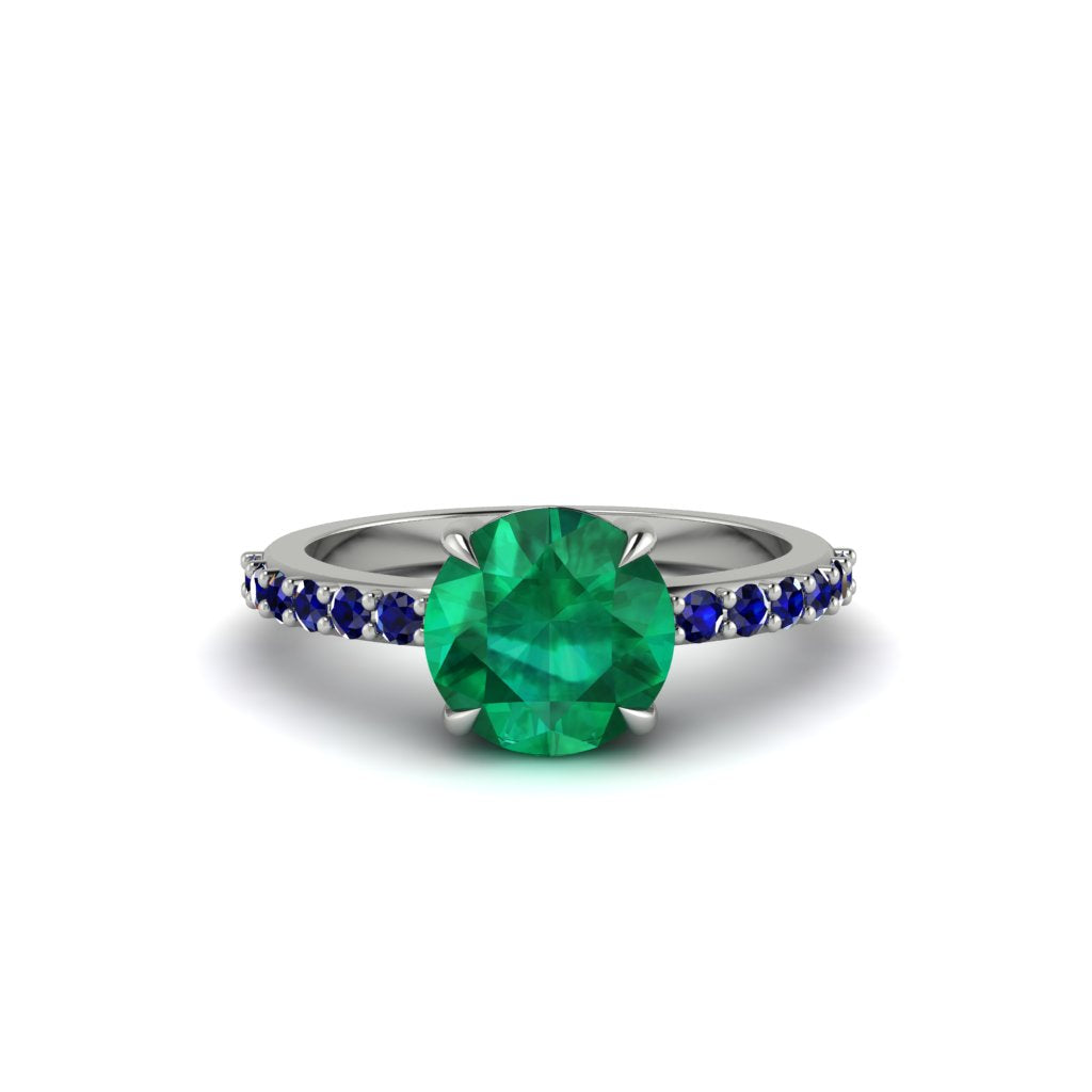 Traditional Emerald Engagement Ring - Elaine No. 66