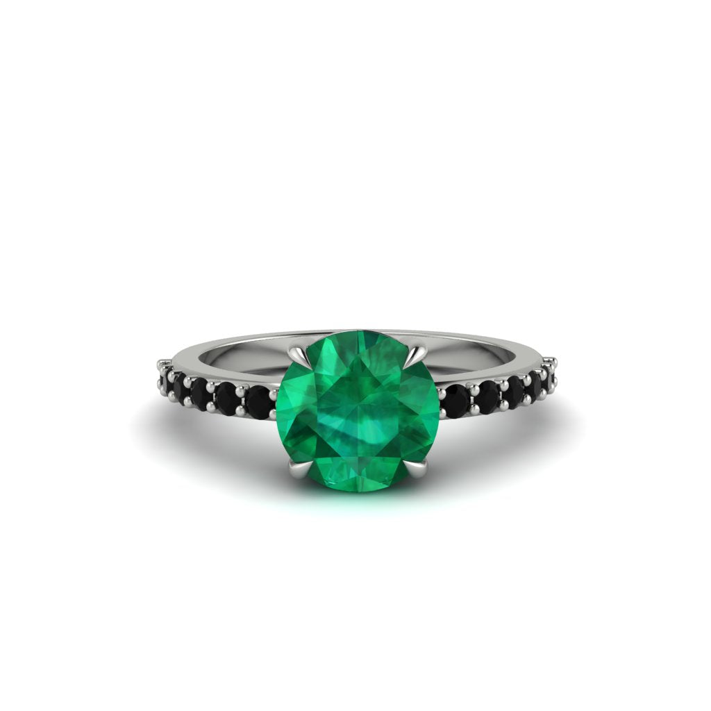 Traditional Emerald Engagement Ring - Elaine No. 36