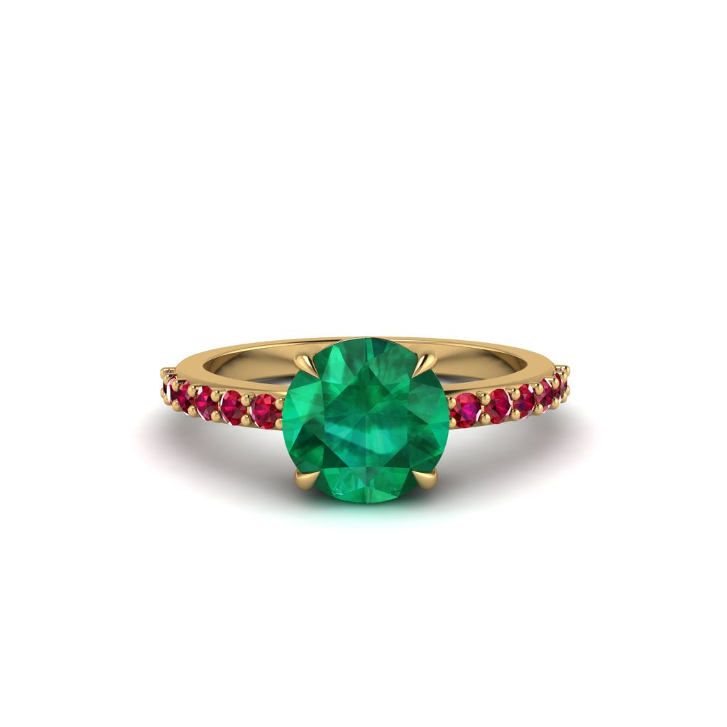Traditional Emerald Engagement Ring - Elaine No. 49