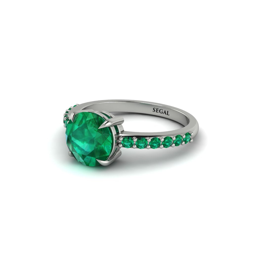 Traditional Emerald Engagement Ring - Elaine No. 21
