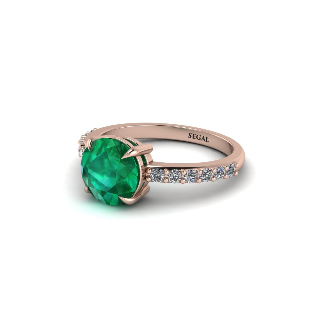 Traditional Emerald Engagement Ring - Elaine No. 5