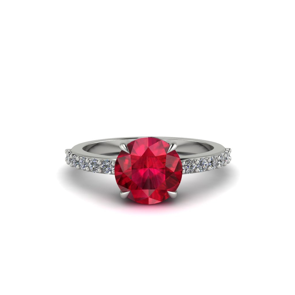 Traditional Ruby Engagement Ring - Elaine No. 12