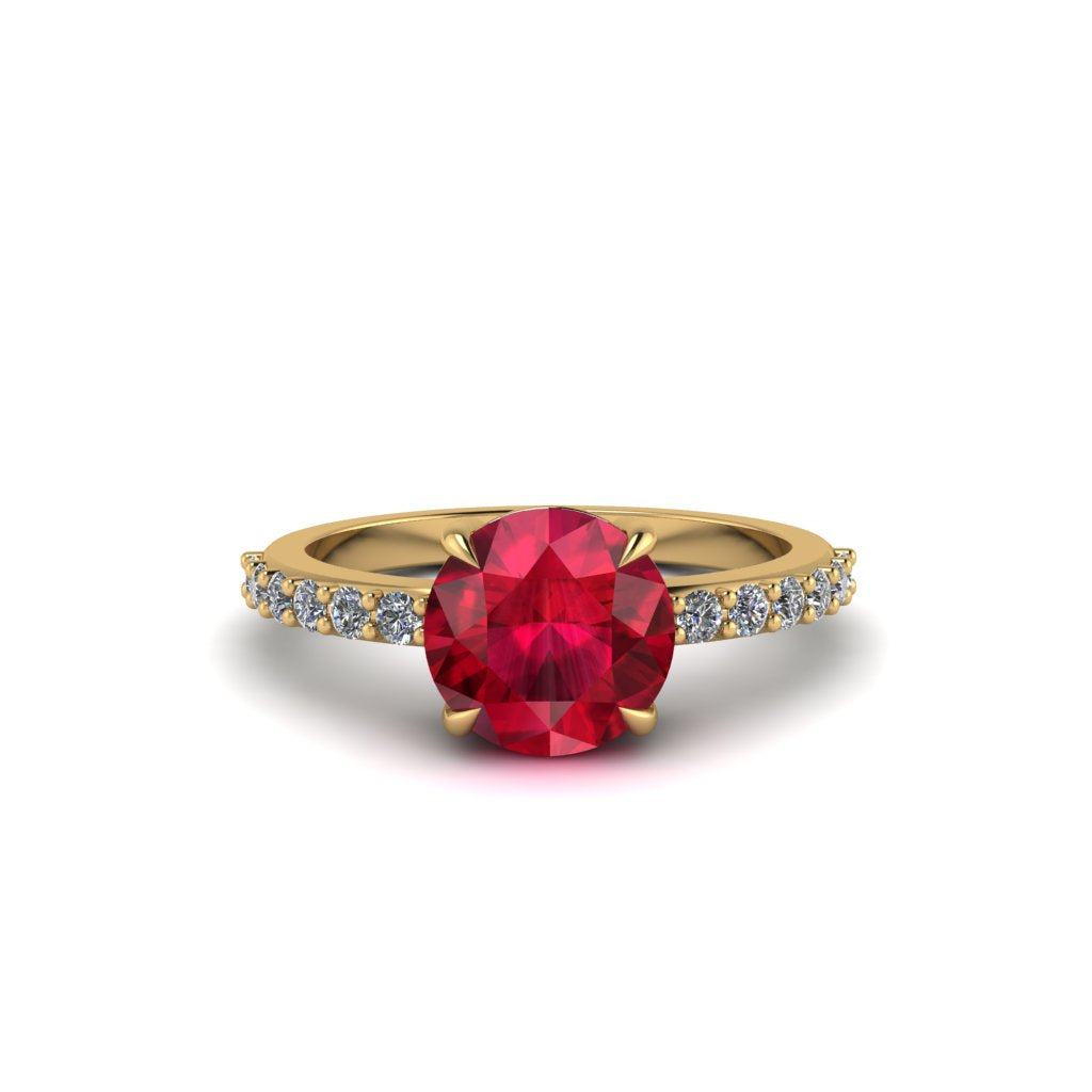 Traditional Ruby Engagement Ring - Elaine No. 10