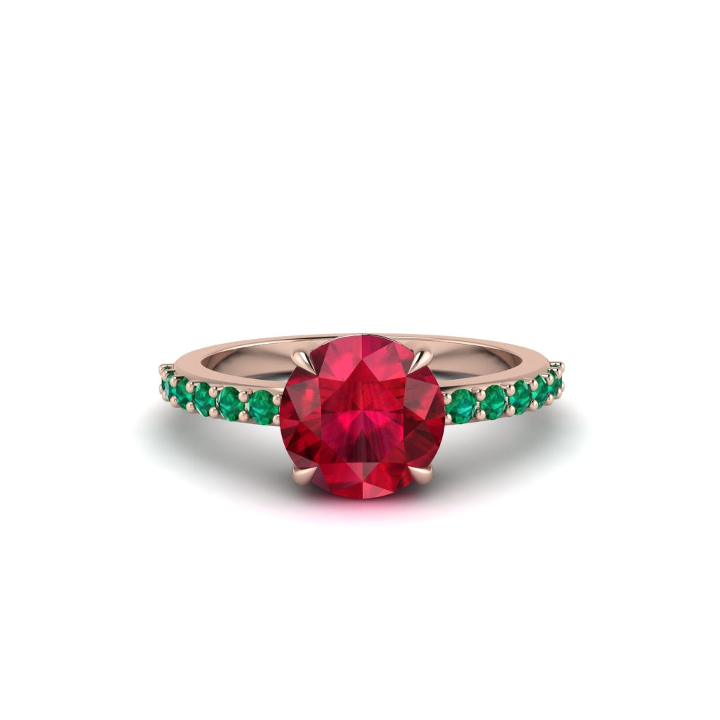 Traditional Ruby Engagement Ring - Elaine No. 26