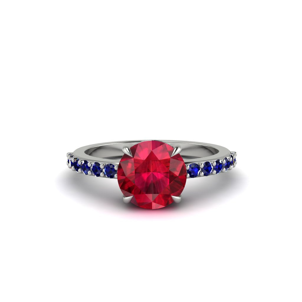 Traditional Ruby Engagement Ring - Elaine No. 72