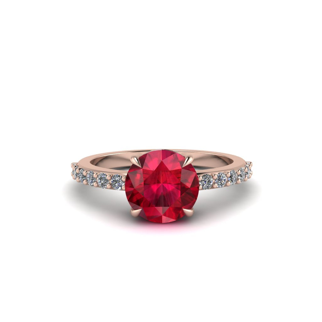 Traditional Ruby Engagement Ring - Elaine No. 11