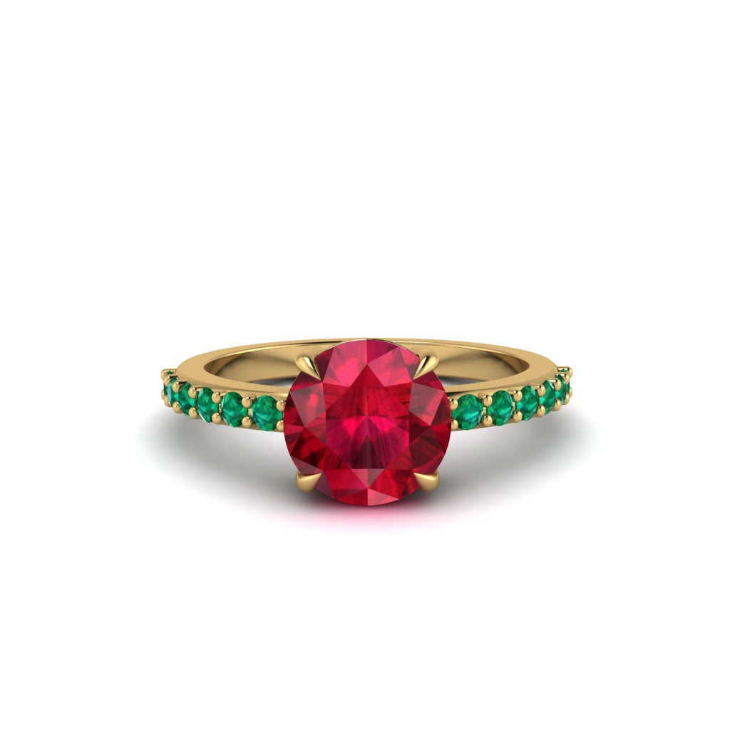 Traditional Ruby Engagement Ring - Elaine No. 25