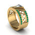 Triangle Cut Diamond Men's Architectural Ring - Levi No. 16 image 1
