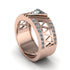 Triangle Cut Diamond Men's Architectural Ring - Levi No. 2