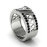 Triangle Cut Diamond Men's Architectural Ring - Levi No. 33