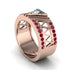 Triangle Cut Diamond Men's Architectural Ring - Levi No. 47