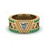 Triangle Cut Diamond Men's Architectural Ring - Levi No. 16