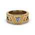 Triangle Cut Diamond Men's Architectural Ring - Levi No. 1