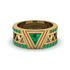 Triangle Cut Emerald Men's Architectural Ring - Levi No. 19 image 2