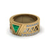 Triangle Cut Emerald Men's Architectural Ring - Levi No. 4 image 3