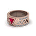 Triangle Cut Ruby Men's Architectural Ring - Levi No. 11