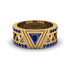 Triangle Cut Sapphire Men's Architectural Ring - Levi No. 73 image 2