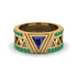 Triangle Cut Sapphire Men's Architectural Ring - Levi No. 28 image 2