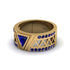 Triangle Cut Sapphire Men's Architectural Ring - Levi No. 73 image 3