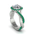 Diamond Twist Shank Halo Engagement Ring - Cheyenne No. 18