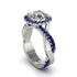 Diamond Twist Shank Halo Engagement Ring - Cheyenne No. 63