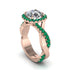 Diamond Twist Shank Halo Engagement Ring - Cheyenne No. 17 image 1