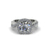 Diamond Twist Shank Halo Engagement Ring - Cheyenne No. 3