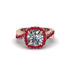 Diamond Twist Shank Halo Engagement Ring - Cheyenne No. 47