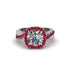 Diamond Twist Shank Halo Engagement Ring - Cheyenne No. 48