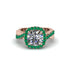 Diamond Twist Shank Halo Engagement Ring - Cheyenne No. 17