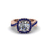 Diamond Twist Shank Halo Engagement Ring - Cheyenne No. 62