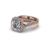 Diamond Twist Shank Halo Engagement Ring - Cheyenne No. 2
