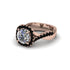 Diamond Twist Shank Halo Engagement Ring - Cheyenne No. 32