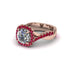 Diamond Twist Shank Halo Engagement Ring - Cheyenne No. 47 image 3