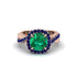 Emerald Twist Shank Halo Engagement Ring - Cheyenne No. 65