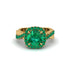 Emerald Twist Shank Halo Engagement Ring - Cheyenne No. 19 image 2