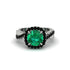 Emerald Twist Shank Halo Engagement Ring - Cheyenne No. 36